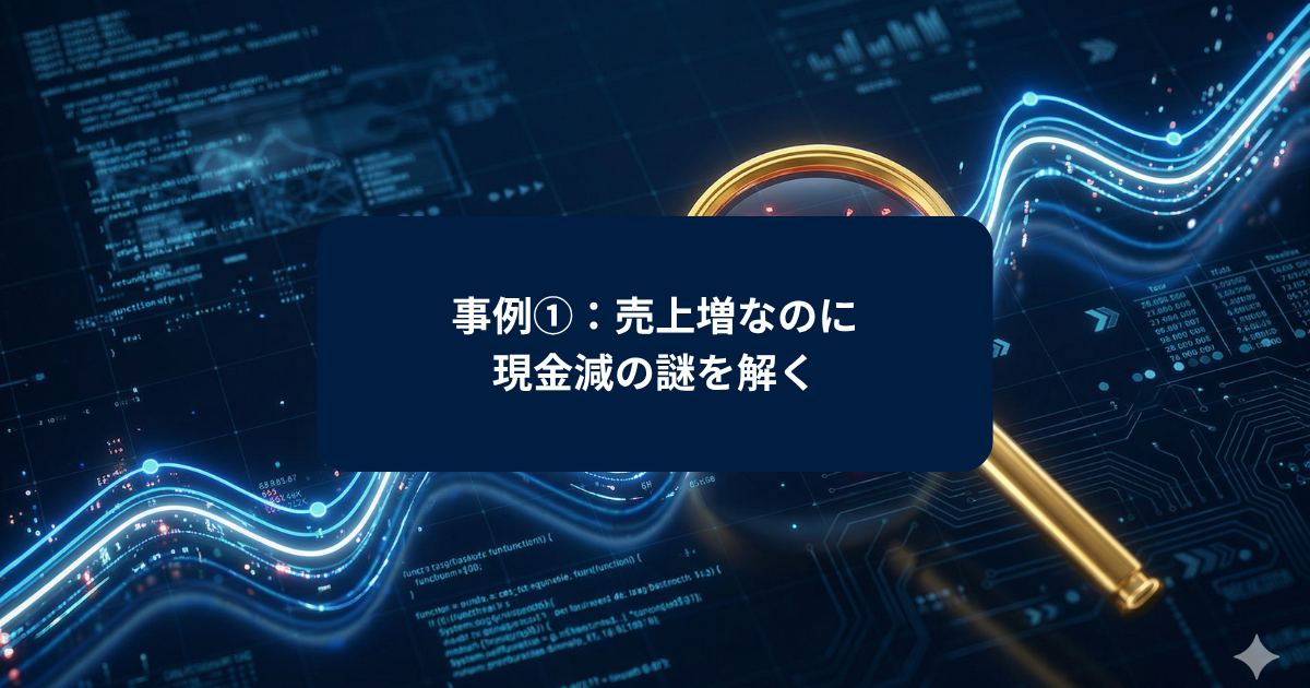 事例①：売上増なのに現金減の謎を解く