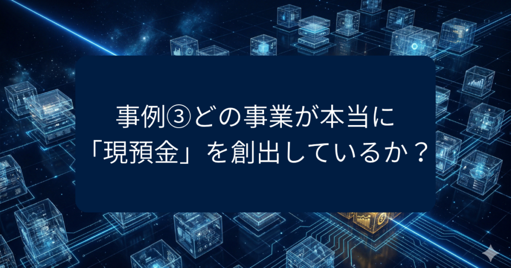事例③どの事業が本当に「現預金」を創出